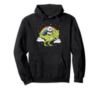 Panda Ours Dinosaure Tyrannosaure T-Rex Nuage Arc-en-ci Sweat à Capuche