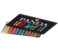 Panda Talens Set de pastels à l'huile - 12 couleurs vives - Texture douce pour les enfants - Idéal pour différentes surfaces et techniques