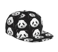 Panda Pareto Chart Casquette de baseball de voyage | Chapeau réglable à bord plat | Chapeau de soleil unisexe noir