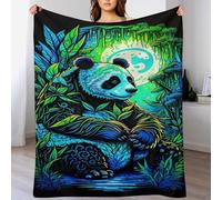 Panda Plaid Couverture Polaire - Plaid Canapé Taille, Couverture Douce Et Chaude, Plaid Jeté Canapé Flanelle, Impression Numérique 3D Flannel Blanket - Haute Qualité（100×130cm）