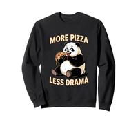 Panda : Plus de Pizza, Moins de Drame, Une Pizza drôle Sweatshirt
