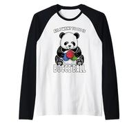 Panda Pocce Ball, Tout ce Que Je Veux Faire, C'est Un Mignon Joueur d'ours drôle Manche Raglan