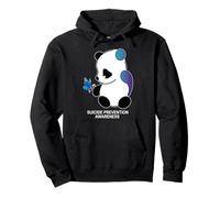 Panda Point-Virgule Papillon Sensibilisation à la prévention du Suicide Sweat à Capuche