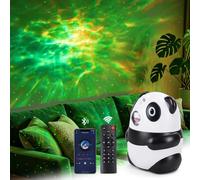 Panda Projecteur Galaxie, LED Projecteur Ciel Etoile avecTélécommande et Enceinte Bluetooth, Décoration des Chambres Projecteur, Rotation à 360° Galaxie Plafond Adultes et Enfants(Piles non fournies)