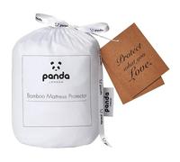 Panda Protège-matelas en bambou - Blanc empereur européen | Imperméable, ultra fin et durable | Léger et respirant | Hypoallergénique et antibactérien | Doux pour la peau | Literie essentielle | Sans