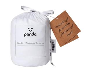 Panda Protège-matelas en bambou - Blanc empereur européen | Imperméable, ultra fin et durable | Léger et respirant | Hypoallergénique et antibactérien | Doux pour la peau | Literie essentielle | Sans