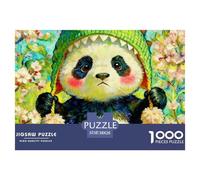 Panda Puzzle 1000 Pièces Animals - Détente Garantie, Défi Ludique pour Adultes, Déco Artistique, Poster + Cadeau Prêt, 38x26cm/1000pcs