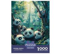 Panda Puzzle 1000 Pièces Jungle Dense Puzzles Jeu D'Intelligence Décoration Murale De La Maison en Carton 100% Recyclé pour Les Amateurs De Puzzles 70x50cm/1000pcs