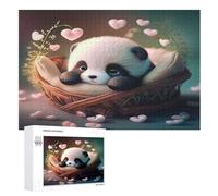 Panda - Puzzle en Bois Adulte 1000 P - Challenge Puzzles - Adultes Et Enfants À Partir De 12 Ans （75×50cm）