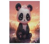 Panda Puzzle en Bois Enfant 300 Pièces - Jeu Educatif Motricité Fine Et Concentration - Puzzles pour Adultes 42×30cm