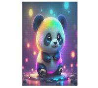 Panda Puzzle Enfants 1000pcs, Puzzles en Bois- Kit Bricolage Relax Jeux pour Adolescents Et Adultes Cadeaux 78×53cm