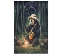 Panda Puzzles 1000 Pièces Adultes, Puzzle en Bois Jeux D'adresse pour Toute La Famille,Jeu De Team Building 78×53cm