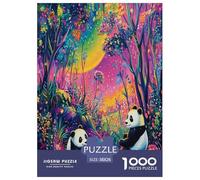 Panda Puzzles 1000 Pieces Cadeau Unique Jeu Éduchatif Défi Jouet À De Qualité Supérieure Peinture Art pour Adultes Enfants 38x26cm/1000pcs