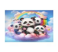 Panda Puzzles De 1000 Pièces pour Adultes Et EnfFourmis Puzzle Impossible Jouets en Bois Jeu Stimulant （75×50cm）