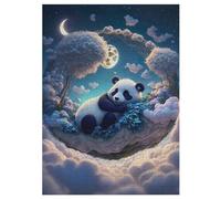 Panda Puzzles De 300 Pièces, Puzzle pour Adultes en Bois, Jeu D'adresse Toute La Famille, 42×30cm