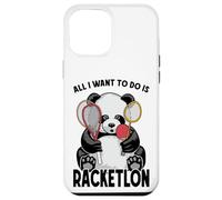 Panda Racketlon Tout ce Que Je Veux Faire, C'est Un drôle de Joueur d'ours Mignon Coque pour iPhone 12 Pro Max