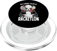 Panda Racketlon Tout ce Que Je Veux Faire, C'est Un drôle de Joueur d'ours Mignon PopSockets PopGrip pour MagSafe