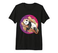 Panda réaliste Dormant et se détendant dans Un Bambou T-Shirt Haut de Gamme