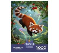 Panda Rouge 1000 Pieces Puzzle Mignon Puzzles Divertissement Créatif pour La Décoration De La Maison Œuvre Artistique À Assembler Jeu Difficile pour Les 38x26cm/1000pcs