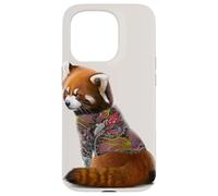 Panda rouge avec dragon japonais traditionnel tatouage Irezumi Coque pour iPhone 15 Pro