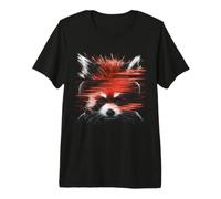 Panda Rouge avec écouteurs T-Shirt Haut de Gamme