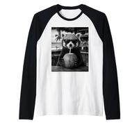 Panda Rouge avec Lunettes de Soleil et Boisson Noix de Coco Manche Raglan