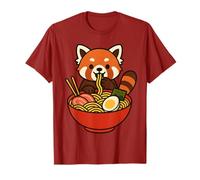 Panda Rouge Mangeant des Ramen T-Shirt