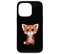 Panda Rouge Mignon Aime Le thé à Bulles Coque pour iPhone 13 Pro