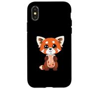 Panda Rouge Mignon Aime Le thé à Bulles Coque pour iPhone X/XS