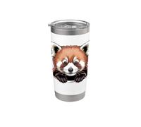Panda rouge mignon qui regarde la faune animal du zoo Gobelet isotherme en acier inoxydable double paroi
