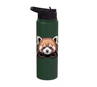 Panda rouge mignon qui regarde la faune animal du zoo Stainless Steel Insulated Water Bottle