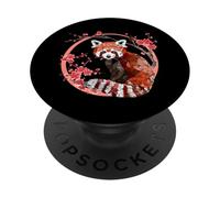 Panda Rouge Origami Style Japonais Kawaii Chat Ours PopSockets PopGrip Adhésif