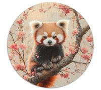 Panda Roux |Fleurs de Cerisier Tree| Puzzles Amusants en Famille 1000pcs (67.5x67.5cm) Adultes
