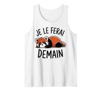 Panda Roux Garçon Fille Femme Sommeil Je le Ferai Demain Débardeur