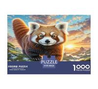 Panda Roux Jigsaw Puzzle 1000 Pièces pour Les Adultes Jeux Éducatifs Puzzle Cadeaux pour Adultes 100% Carton Recyclé Décoration De Maison 38x26cm/1000pcs