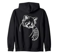 Panda Roux Linéaire Naturaliste Sweat à Capuche