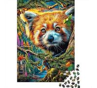 Panda Roux Puzzle 1000 Piece pour Adultes, Puzzle Difficile Jeu D'adresse pour Toute La Famille 52x38cm/1000pcs