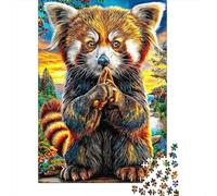 Panda Roux Puzzle 1000 Pièces, Puzzles Difficiles, Adaptés Aux Adultes Et Aux Enfants, Jeu De Défi Intellectuel 52x38cm/1000pcs
