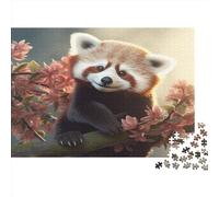 Panda Roux Puzzle 300 Pieces Puzzles Classiques Jeu Éducatif Défi Jouet Puzzle Adulte Cute Little Panda Puzzle en Bois Puzzle Haute Difficulté Puzzle Réunion De Famille 300pcs (40x28cm)