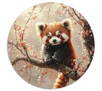 Panda Roux Puzzles pour Adultes 1000pcs (67.5x67.5cm),Jeux De Défi Style Art Animalier Mignon
