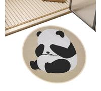 Panda Rug - Anti-Slip Round Door Mat | Plush Panda Rugs Washable Multifunctional | Plush Pandas Rugss Washable Multifunctional Comfortable Rugs | Entrance Round Rug for Living Room Bedroom
