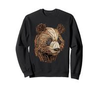 Panda Rustique avec brindilles, Feuilles d'automne, Art Animal d'automne Sweatshirt