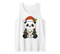 Panda Sapin de Noël Lumières Pyjamas Filles Garçons Noël Débardeur