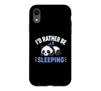 Panda Sleep Funny Nap Humor Lazy I'd Rather Be Sleeping Coque pour iPhone XR