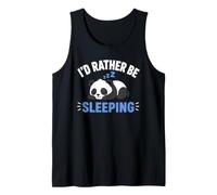 Panda Sleep Funny Nap Humor Lazy I'd Rather Be Sleeping Débardeur