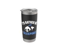 Panda Sleep Funny Nap Humor Lazy I'd Rather Be Sleeping Gobelet isotherme en acier inoxydable double paroi