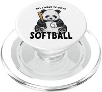 Panda Softball, Tout ce Que Je Veux Faire, C'est Un Mignon Ours PopSockets PopGrip pour MagSafe
