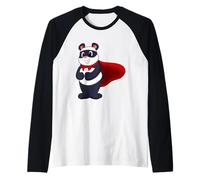 Panda Super-héros Cape Manche Raglan