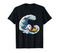 Panda Surf Vague Mer Humour Asie Animal Homme Femme Cadeau T-Shirt