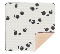 Panda Tapis de jeu minimaliste en mousse souple pour intérieur et extérieur - Léger et pliable - Rembourré - Pour bébés, nourrissons et tout-petits - 127 x 127 cm